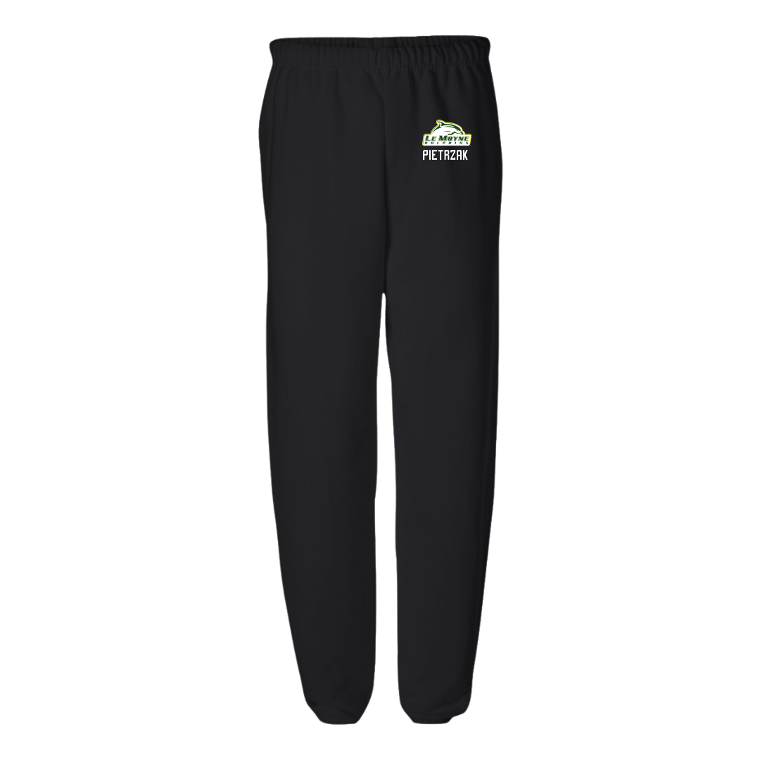 Le Moyne College Soccer (W) Black Sweatpants - #20 Mallory Pietrzak