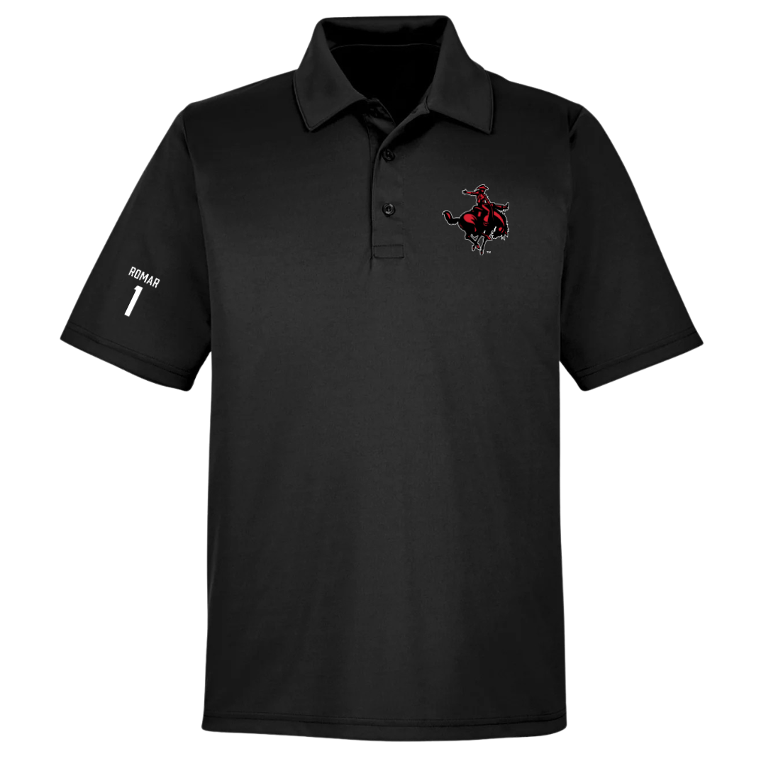 Northwestern Oklahoma State University Football Black Polo - #1 Travis Romar