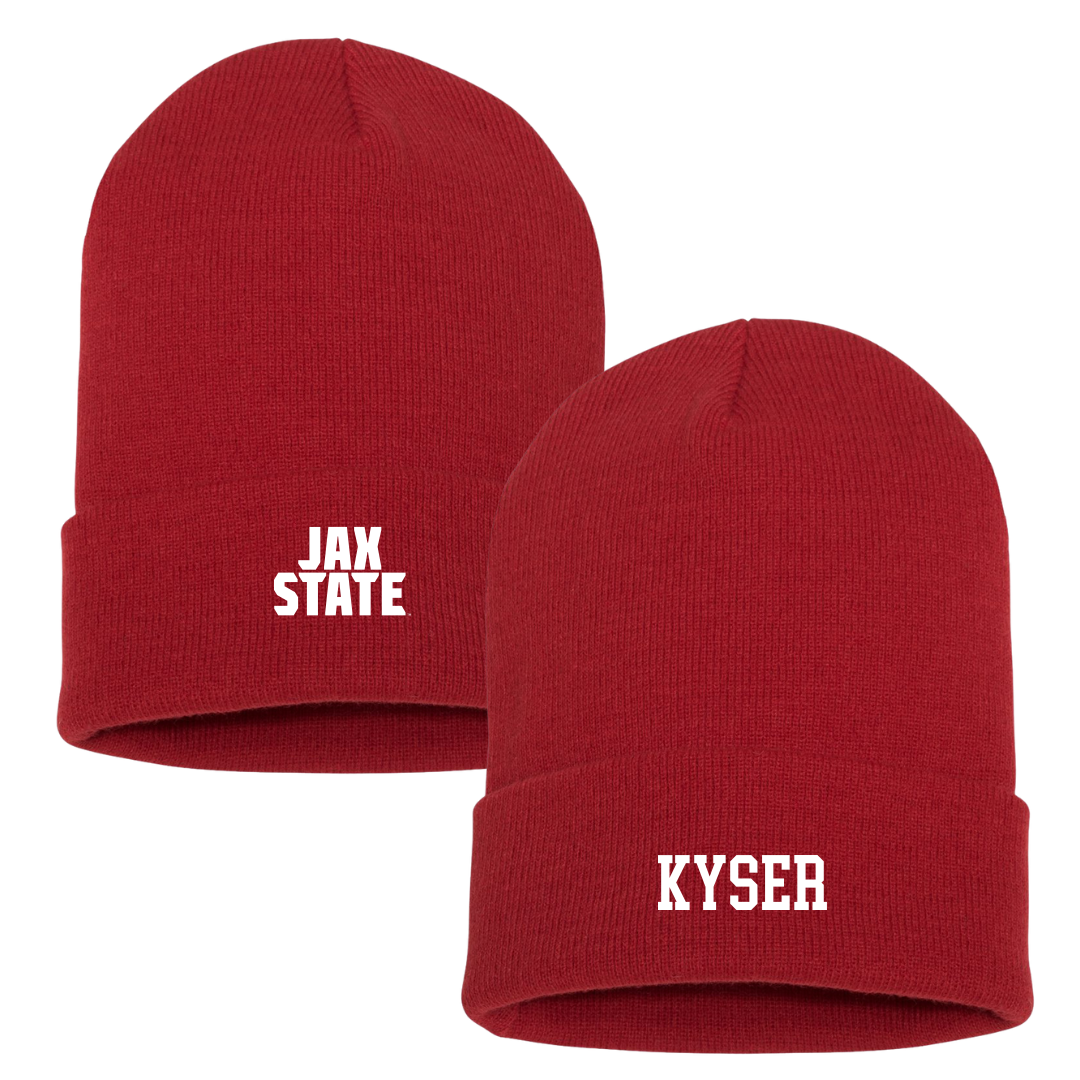 Jacksonville State University Softball Red Beanie - #11 Makalyn Kyser