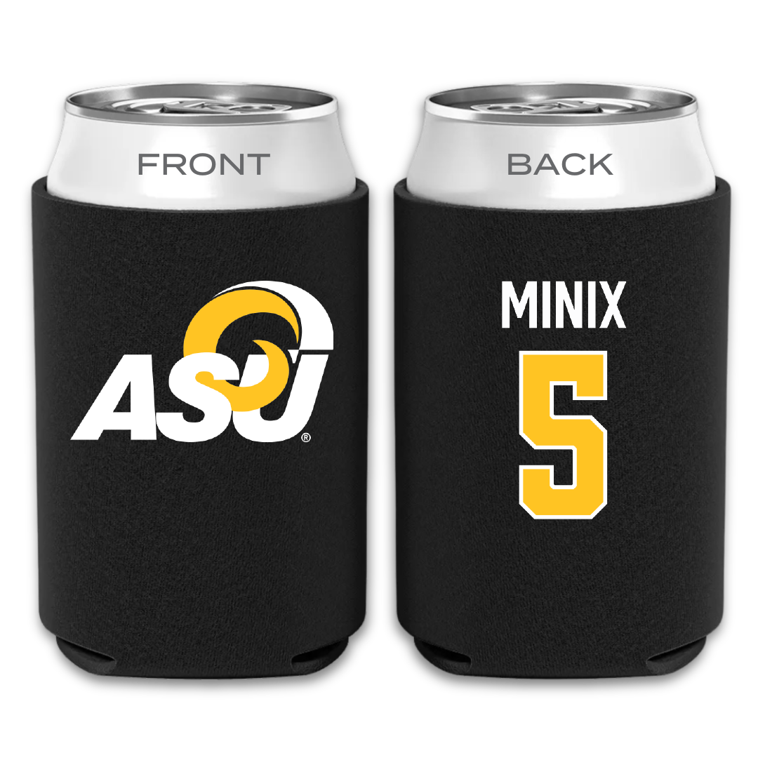 Angelo State University Football Black Can Cooler - #5 Jayden Minix