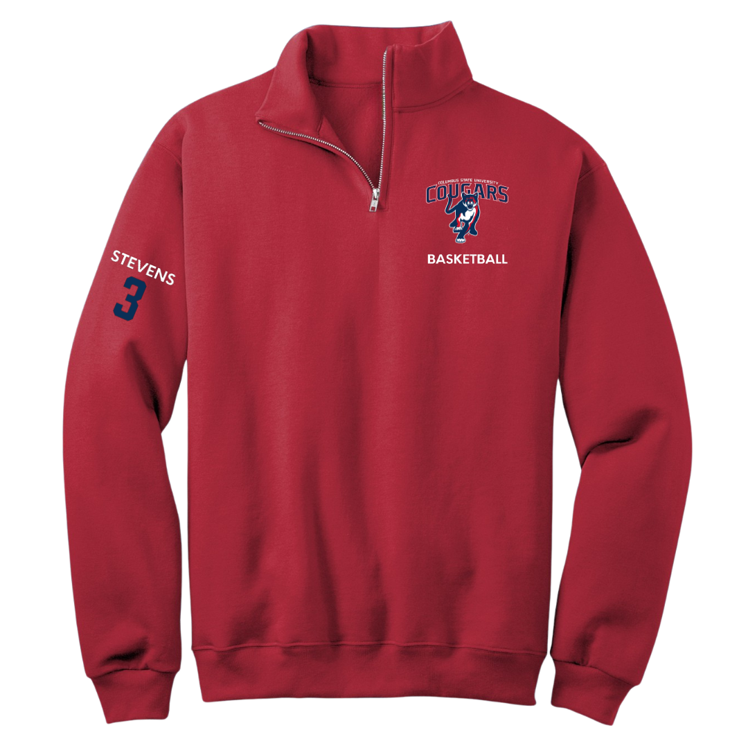 Columbus State University Basketball (W) Red Quarter-Zip - #3 Jasmine Stevens
