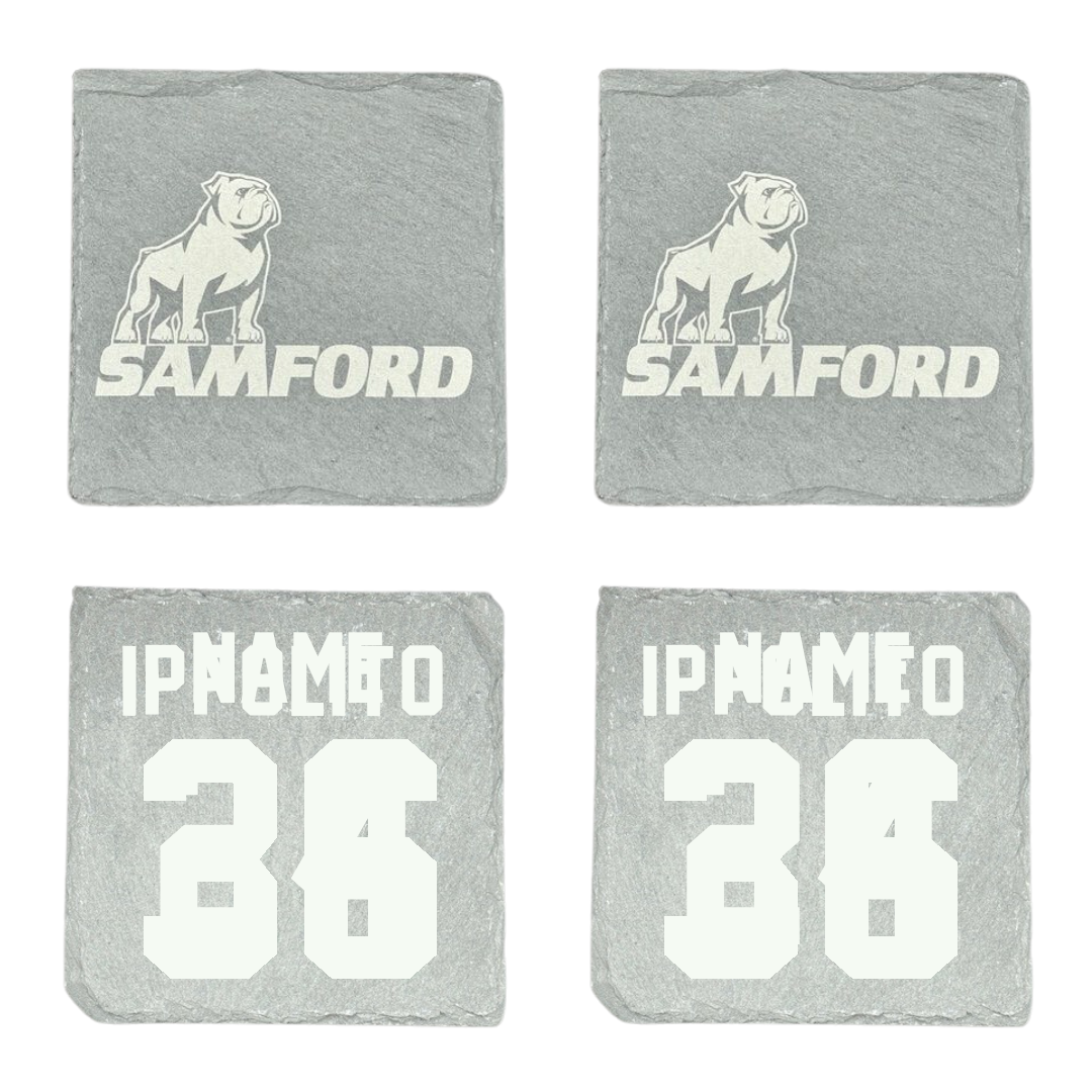 Samford University Football Stone Coaster (4 Pack)  - #36 Ty Ippolito