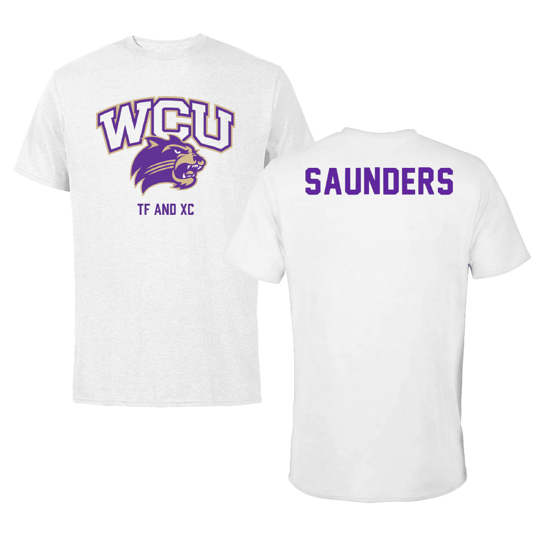 Western Carolina University TF and XC White Performance Tee - Kyndal Saunders