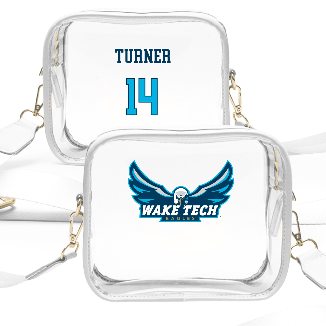 Wake Tech Community College Baseball White Clear Stadium Bag - #14 Brady Turner