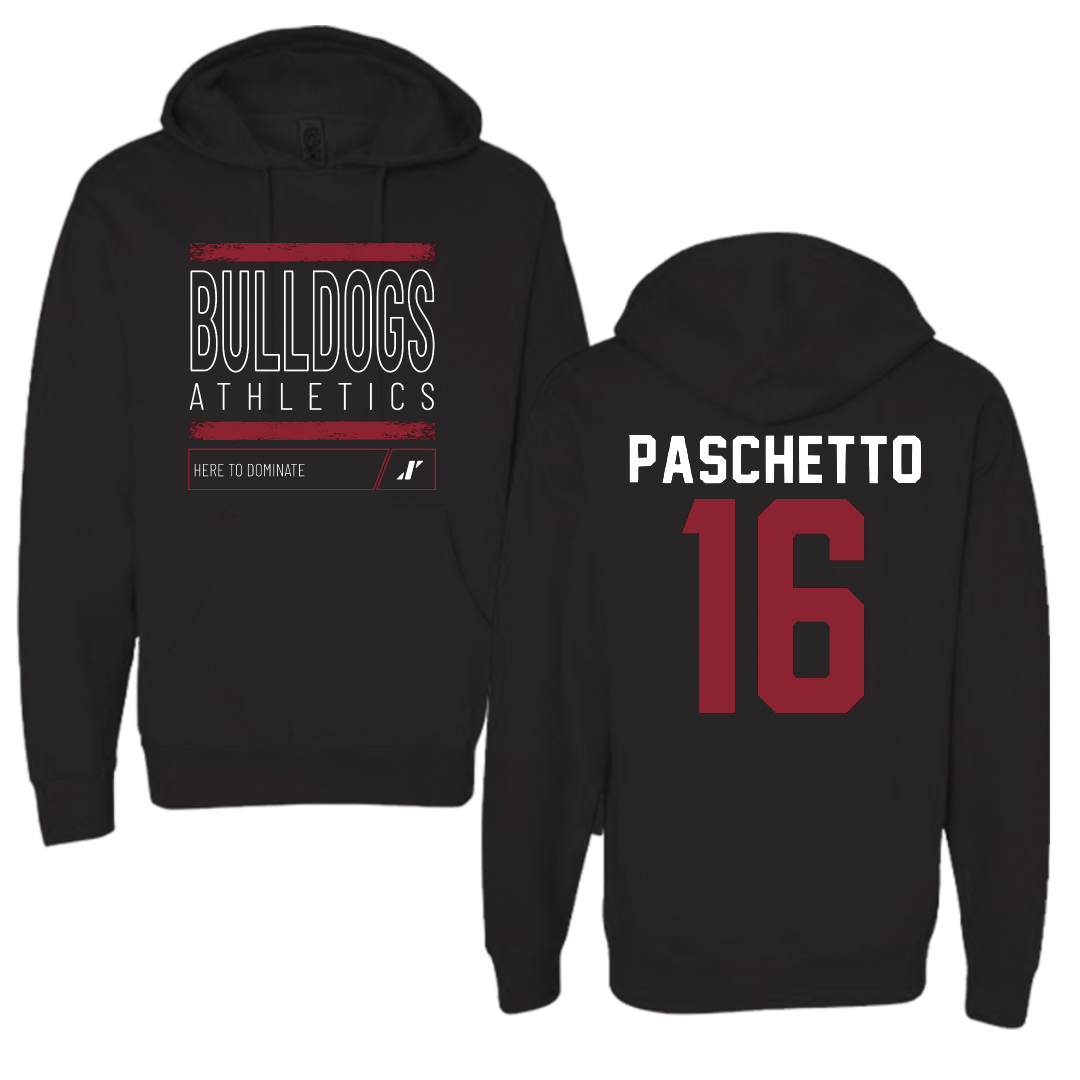 Dean College Baseball Black Dominate Hoodie - #16 Jacob Paschetto