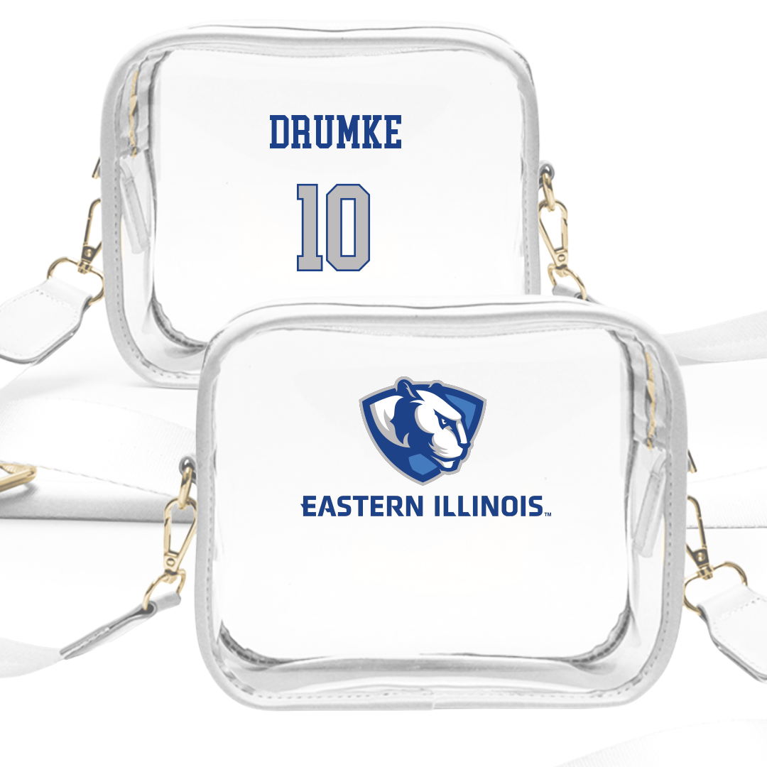 Eastern Illinois University Baseball White Clear Stadium Bag - #10 Dylan Drumke