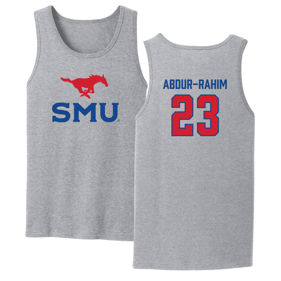 Southern Methodist University Basketball Sport Gray Tank Top - #23 Amirah Abdur-Rahim