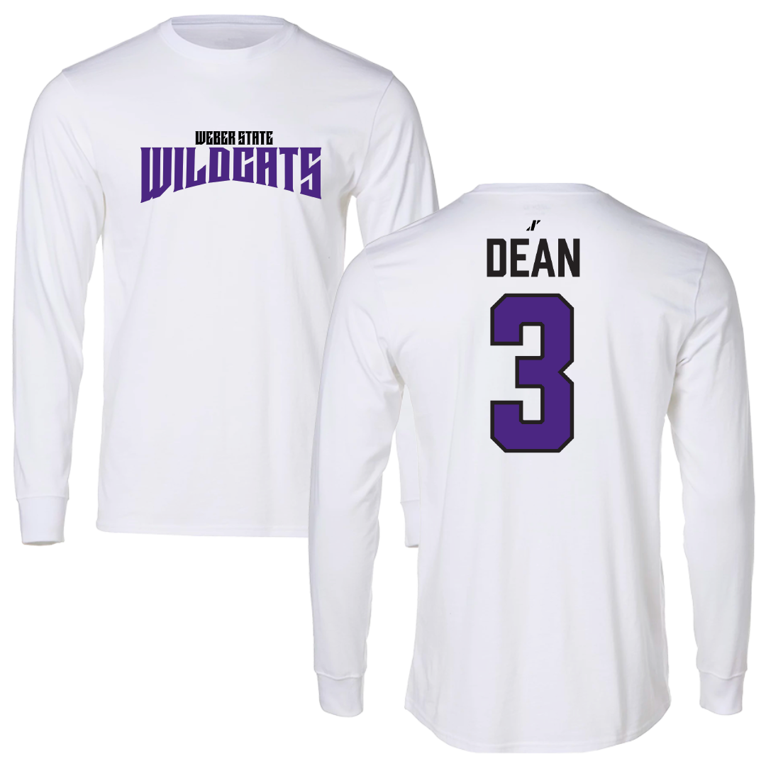 Weber State University Soccer White Classic Long Sleeve - #3 Kaitlin Dean
