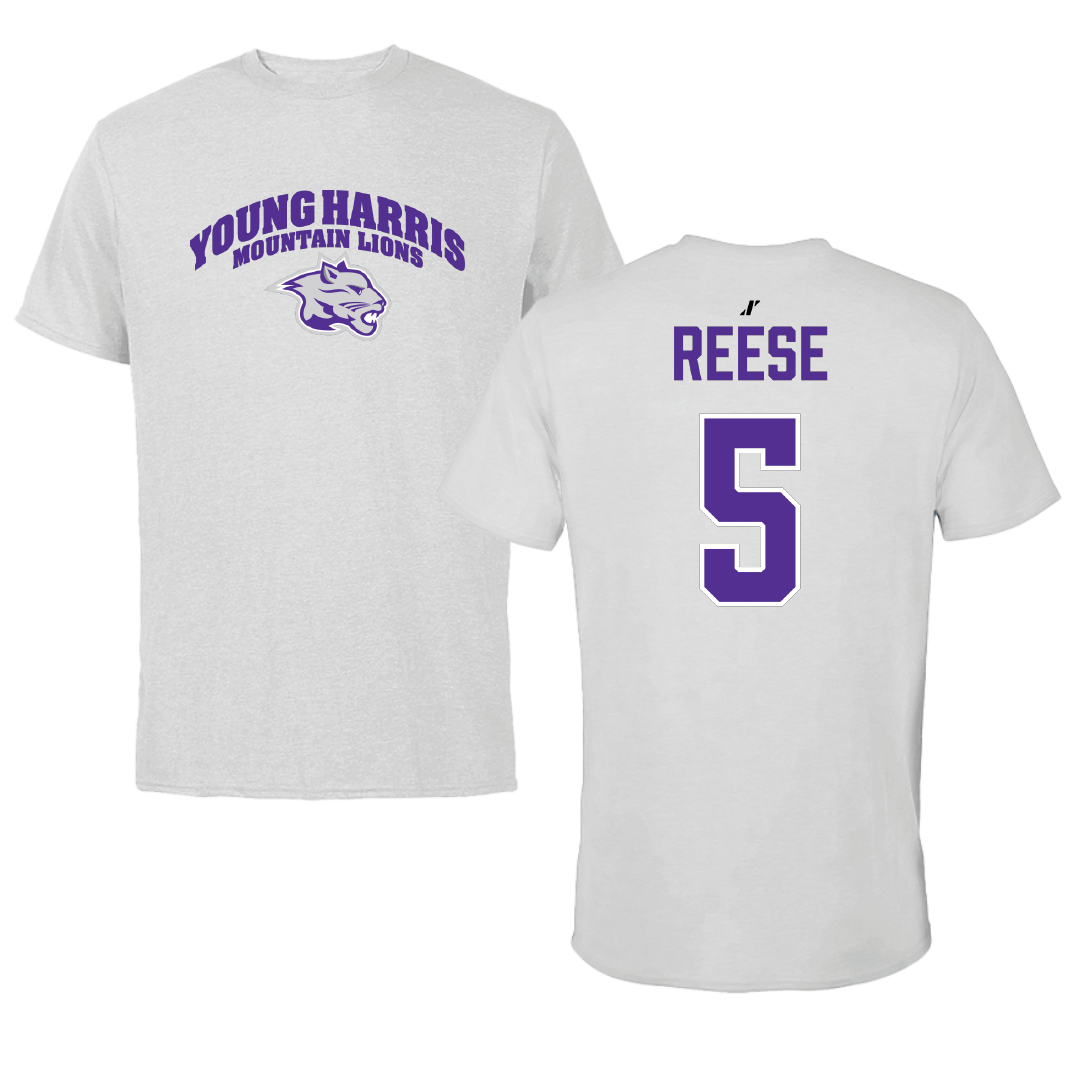 Young Harris College Softball Light Gray Performance Tee - #5 Aubree Reese