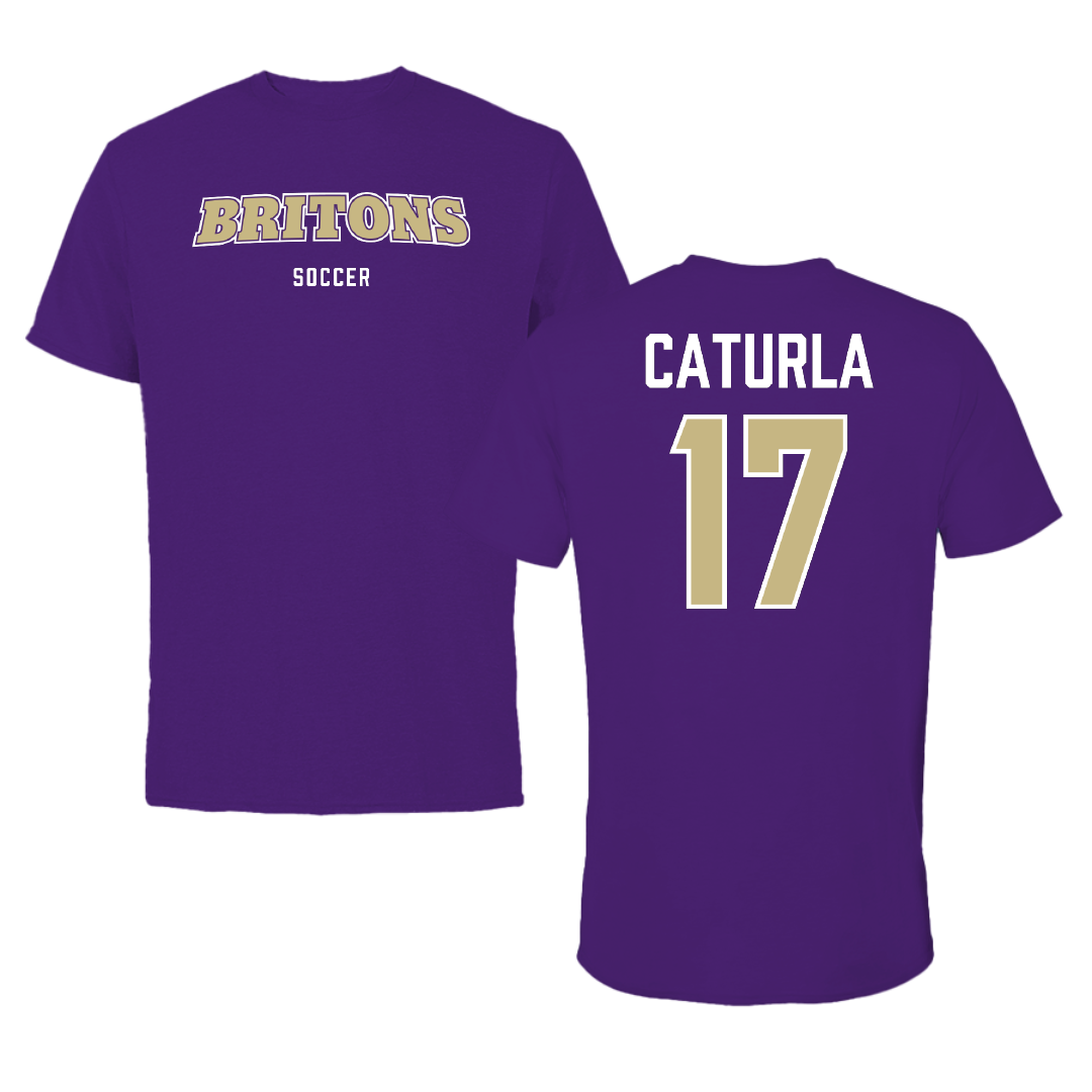 Albion College Soccer (M) Purple Tee - #17 Pablo Caturla