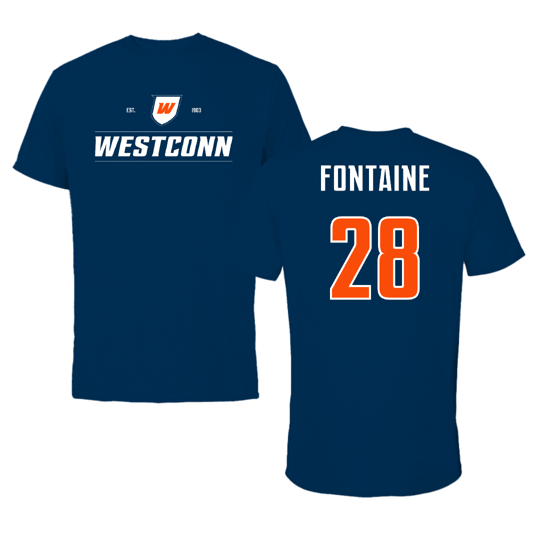 Western Connecticut State University Soccer Navy General Tee - #28 Morgan Fontaine