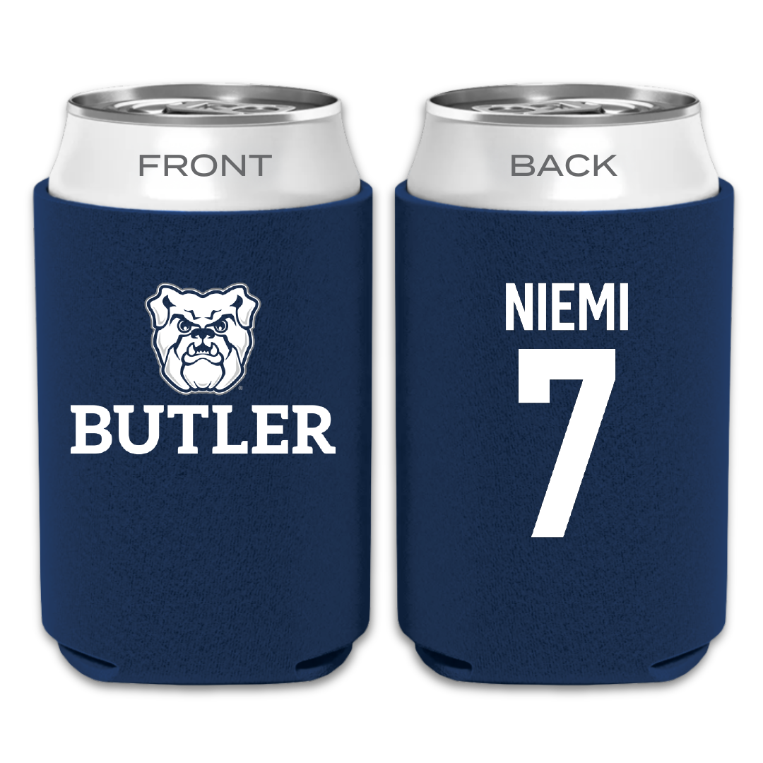 Butler University Football Navy Can Cooler - #7 Evan Niemi
