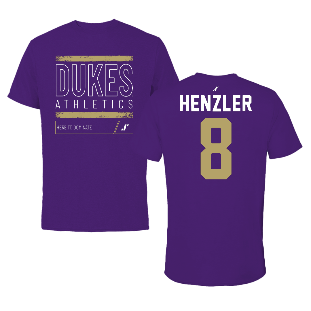 James Madison University Softball Purple Dominate Performance Tee - #8 Bella Henzler