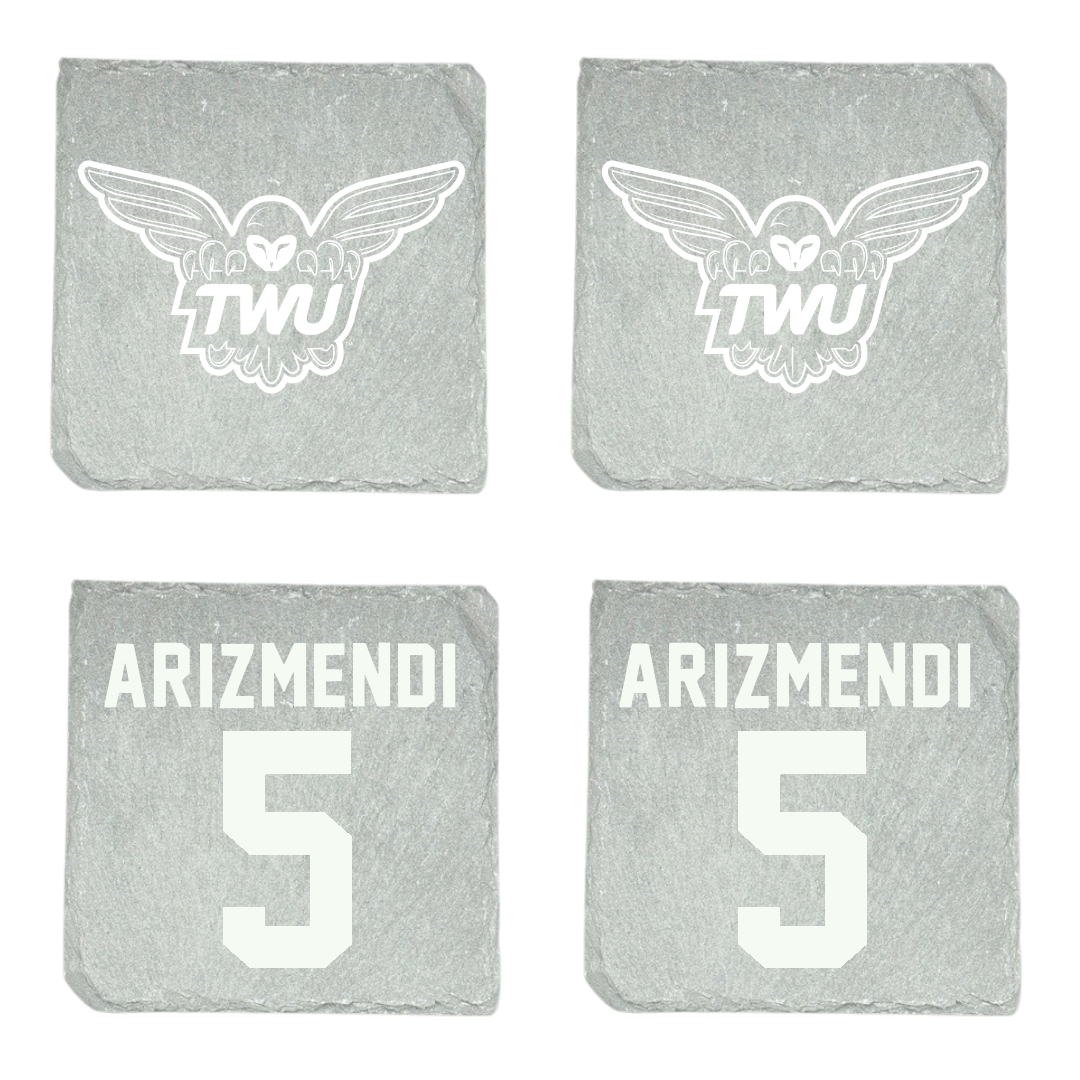 Texas Woman's University Soccer Stone Coaster (4 Pack)  - #5 Jaida Arizmendi
