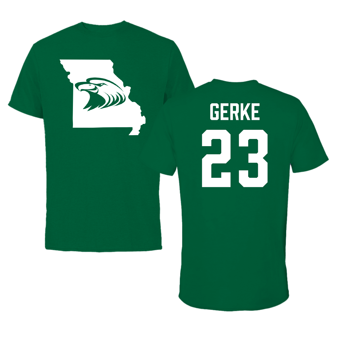 Central Methodist University Basketball Green State Performance Tee - #23 Asnate Gerke