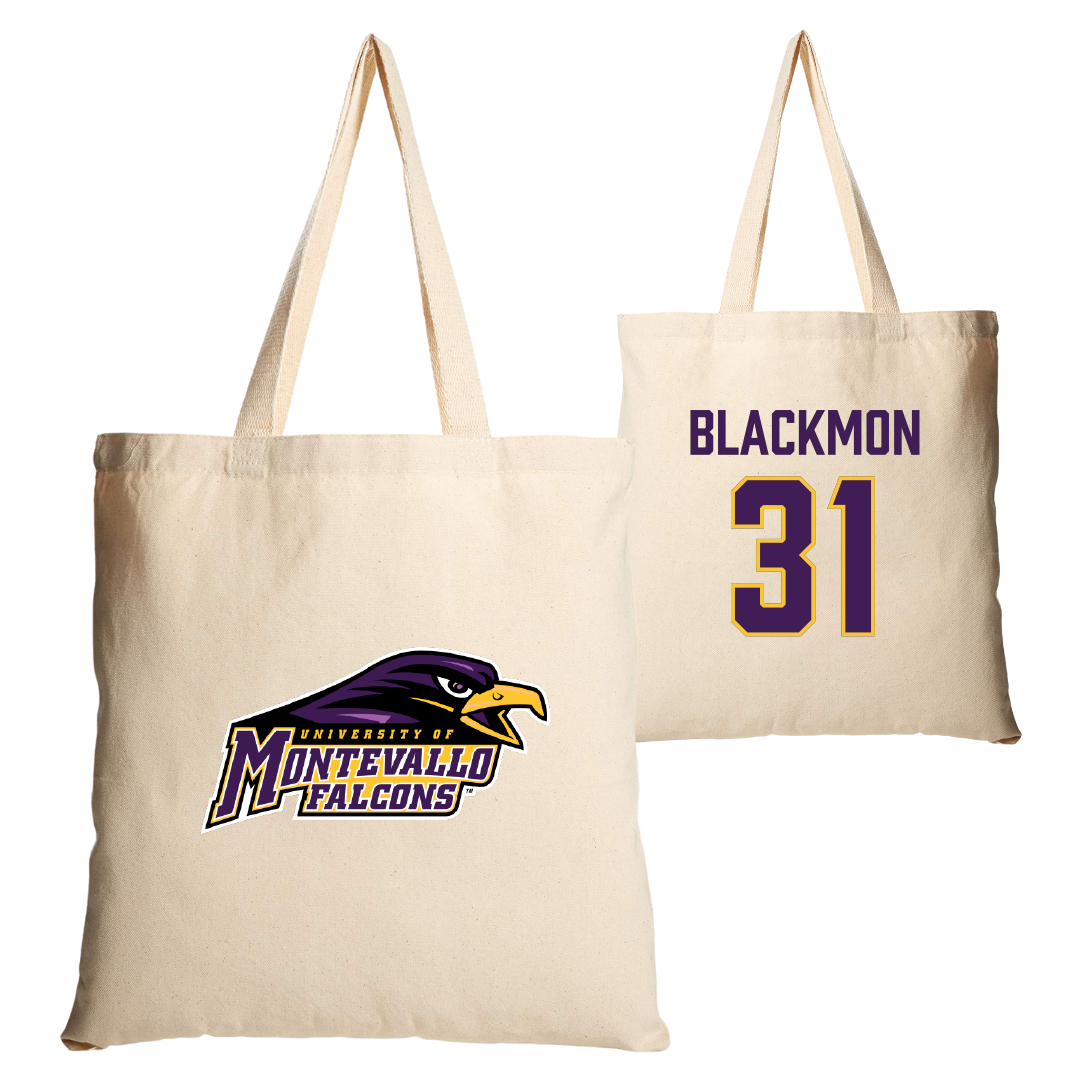 University of Montevallo Baseball Tan Canvas Tote Bag - #31 Gene Blackmon