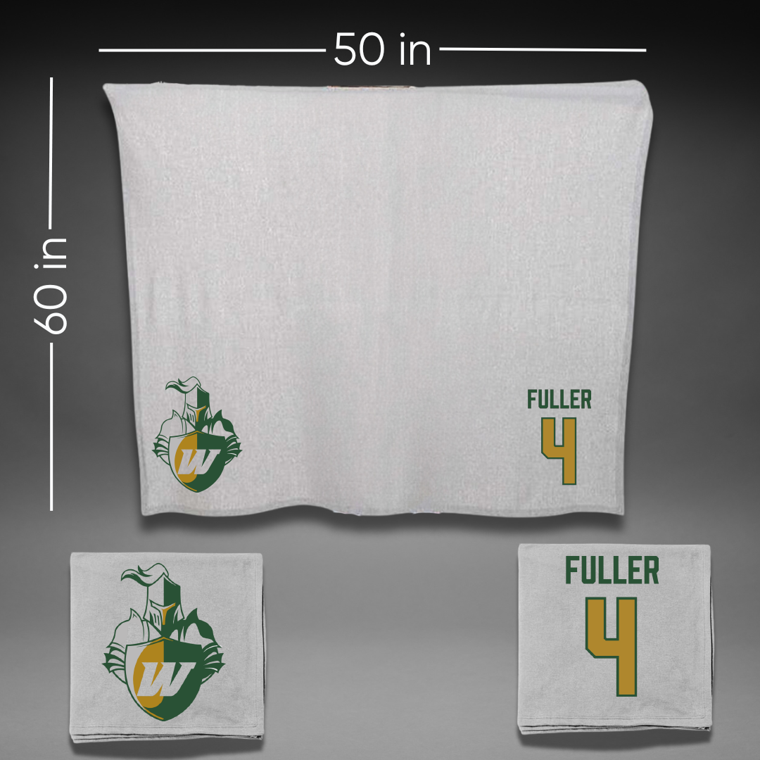 Webber International University Football Gray Blanket - #4 Anthony Fuller