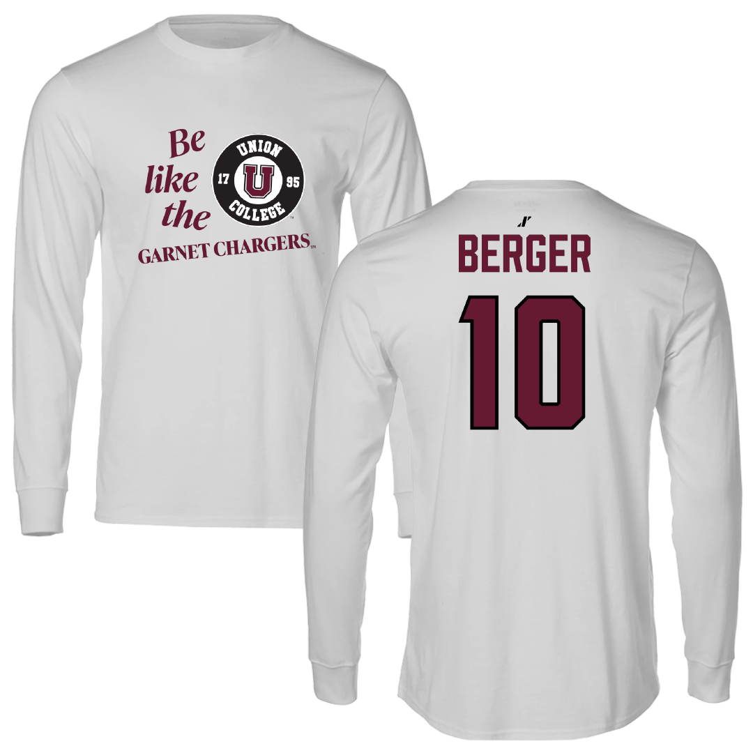 Union College Soccer Light Gray Be Like Us Performance Long Sleeve - #10 Max Berger