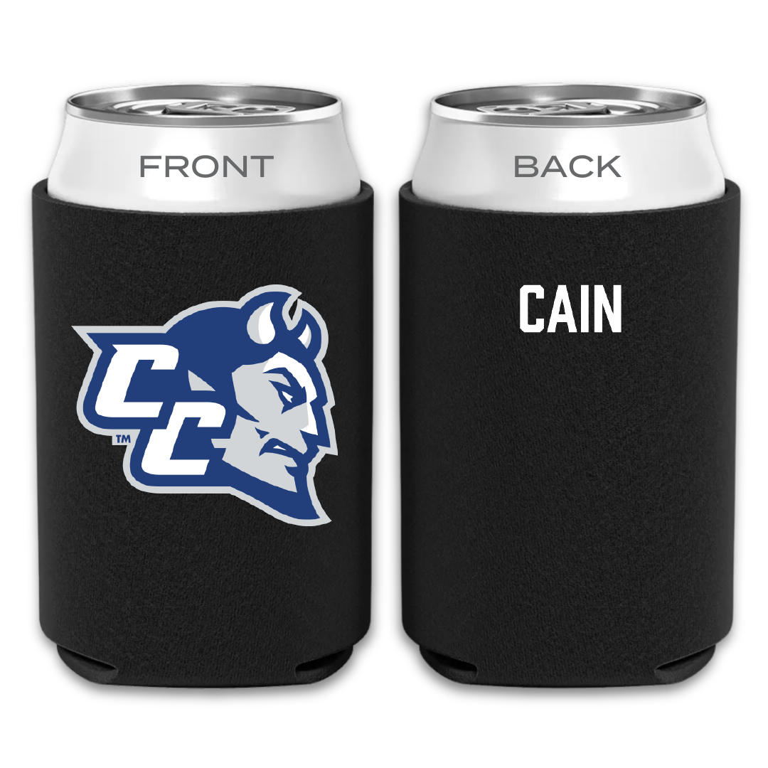 Central Connecticut State University TF and XC Black Can Cooler - Imani Cain