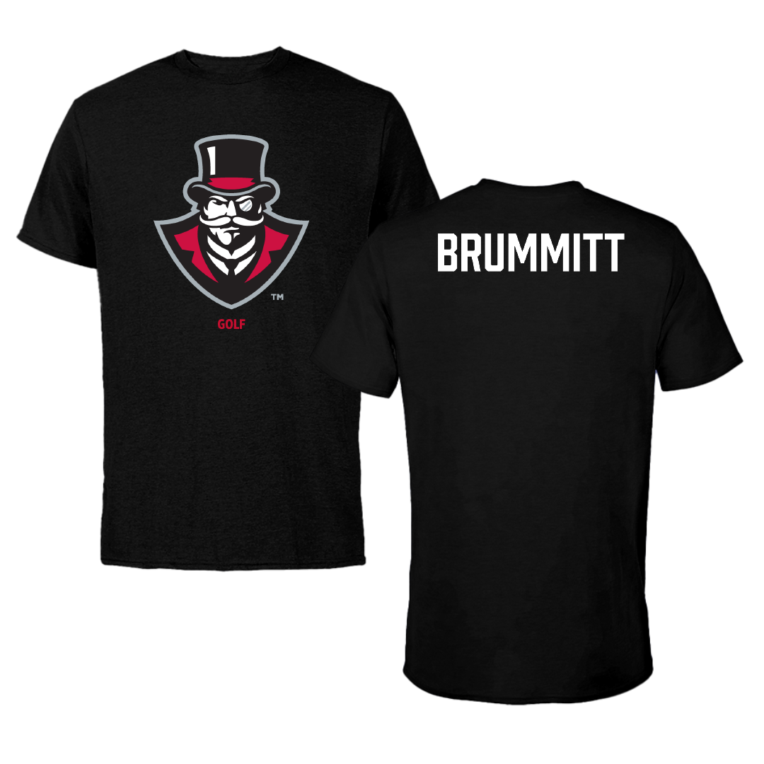 Austin Peay State University Golf (M) Black Performance Tee - Caleb Brummitt