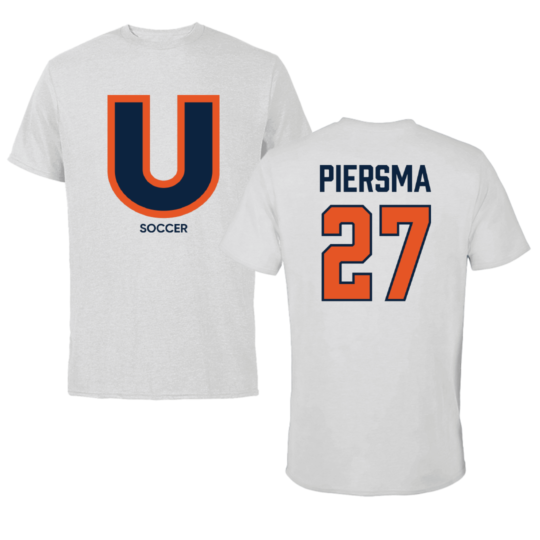 Utica University Soccer (W) Light Gray Performance Tee - #27 Amber Piersma
