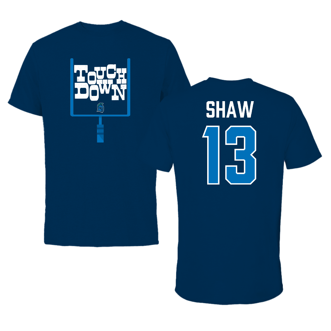 University of West Florida Football Navy Touchdown Performance Tee - #13 Collin Shaw