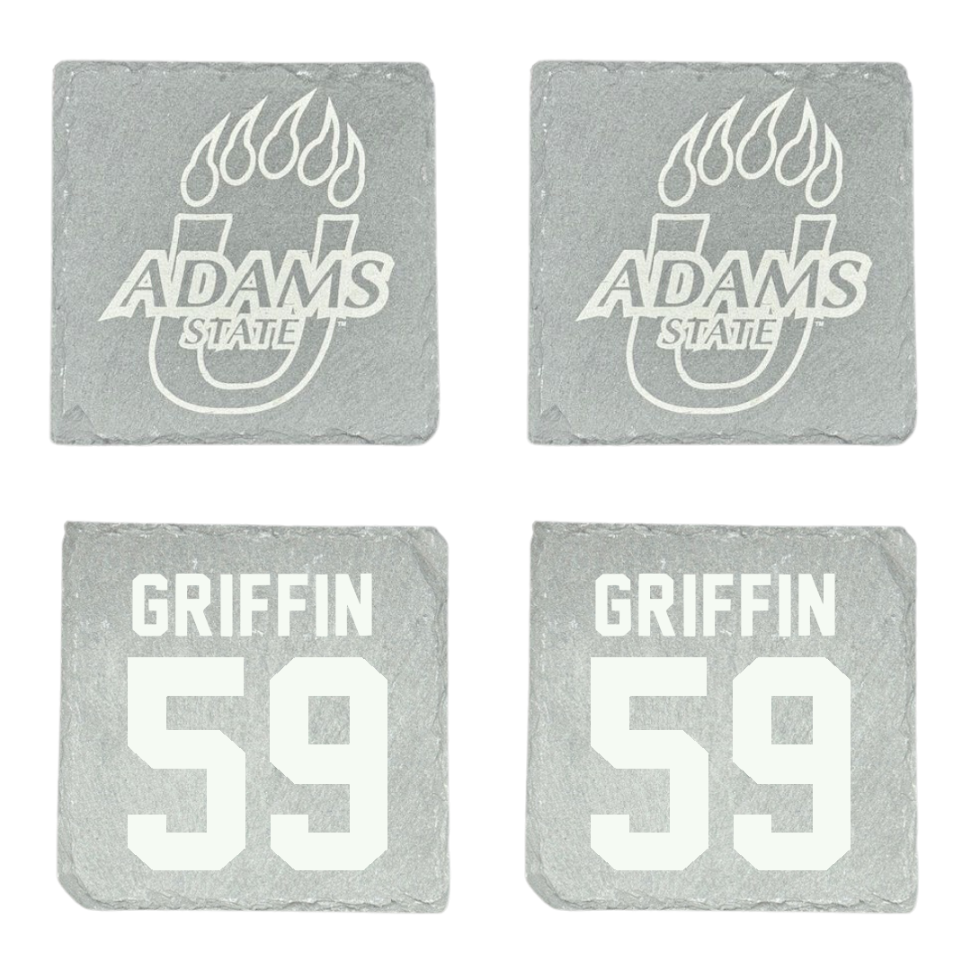 Adams State University Football Stone Coaster (4 Pack)  - #59 Tyler Griffin