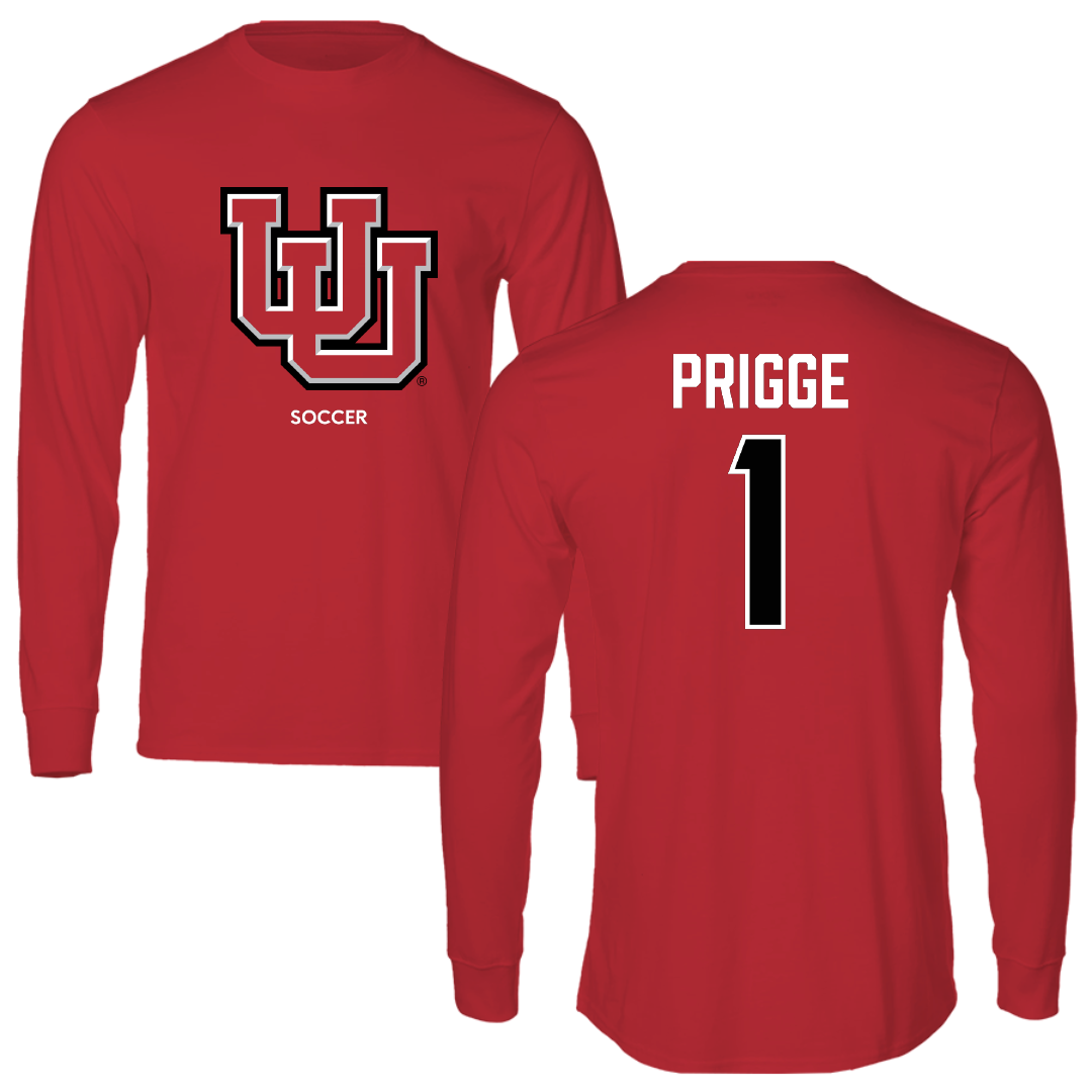 University of Utah Soccer (W) Red Block Long Sleeve - #1 Taylor Prigge