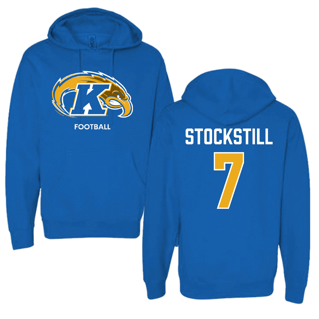 Kent State University Football Blue Hoodie - #7 Angelo Stockstill