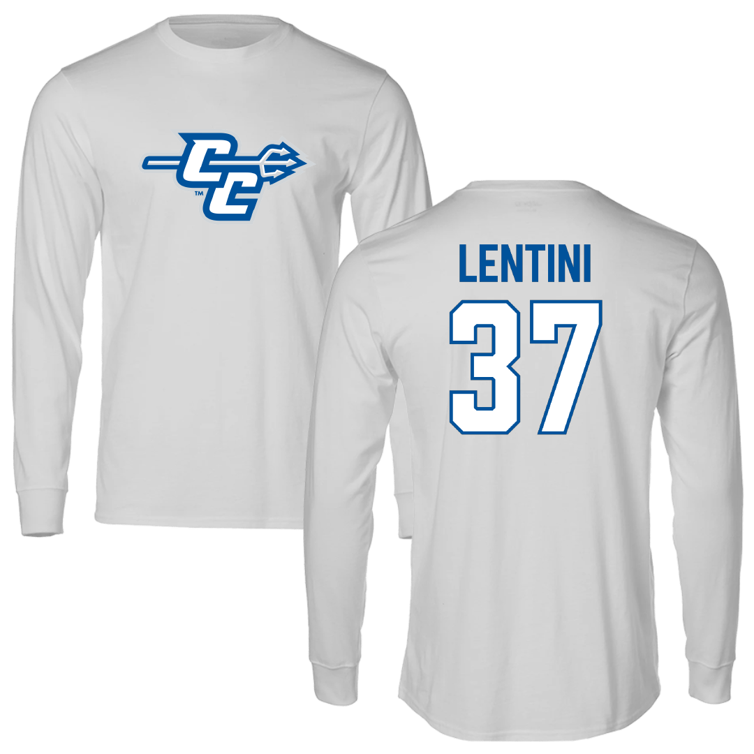Central Connecticut State University Baseball Light Gray Long Sleeve - #37 Carson Lentini