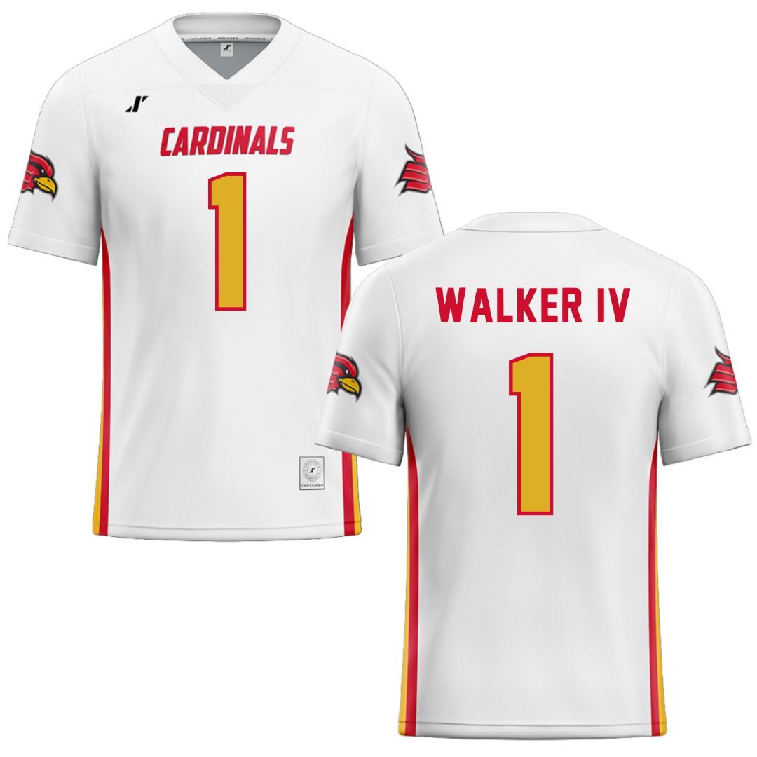 Wheeling University White Football Jersey - #1 James Walker IV