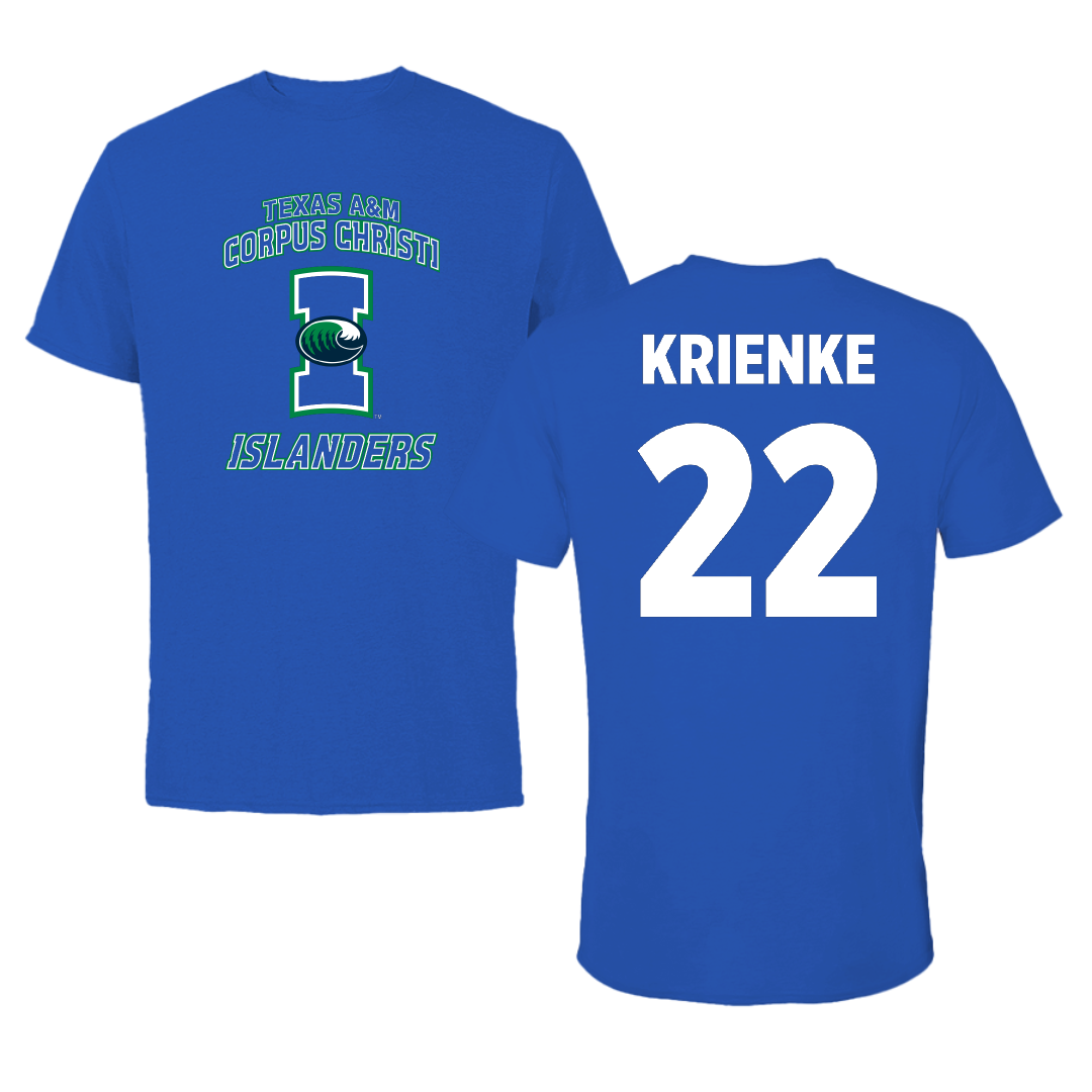 Texas A&M University-Corpus Christi Volleyball Blue Islanders Tee - #22 Katelyn Krienke