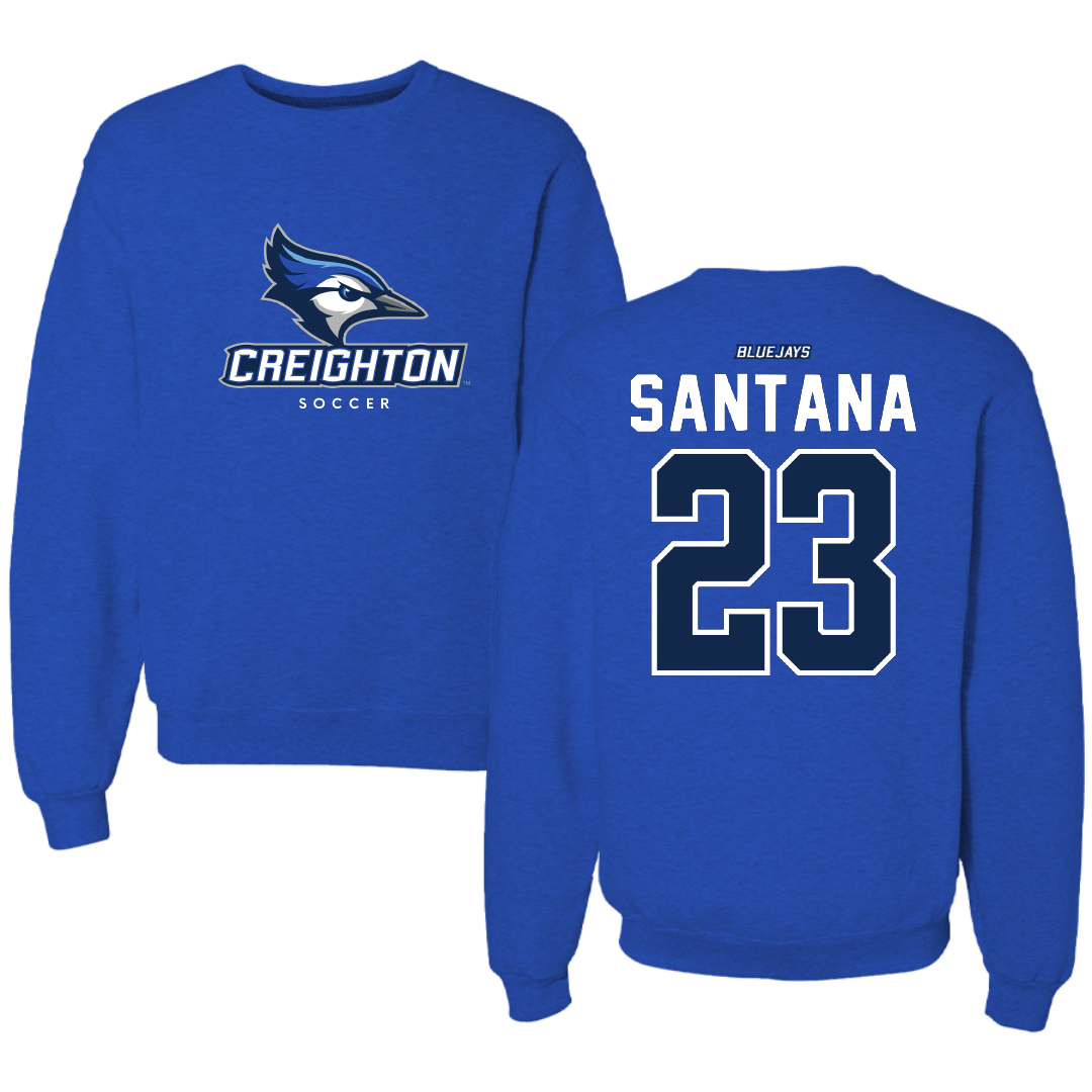 Creighton University Soccer Blue Crewneck - #23 Marco Santana