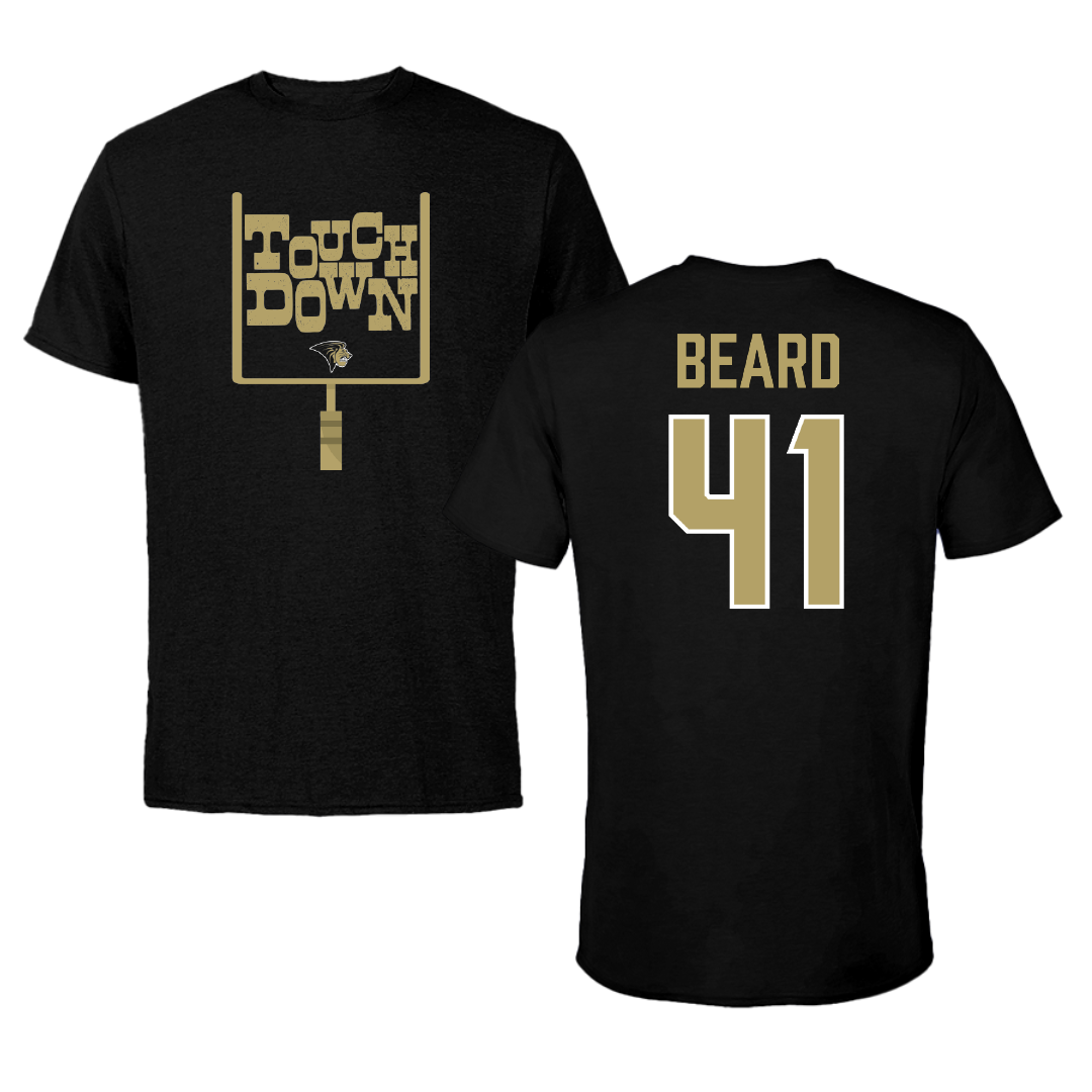 Lindenwood University Football Black Touchdown Tee - #41 Ethan Beard