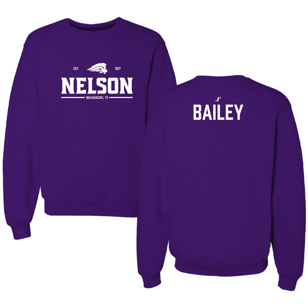 Nelson University TF and XC Purple General Crewneck - Richard Bailey