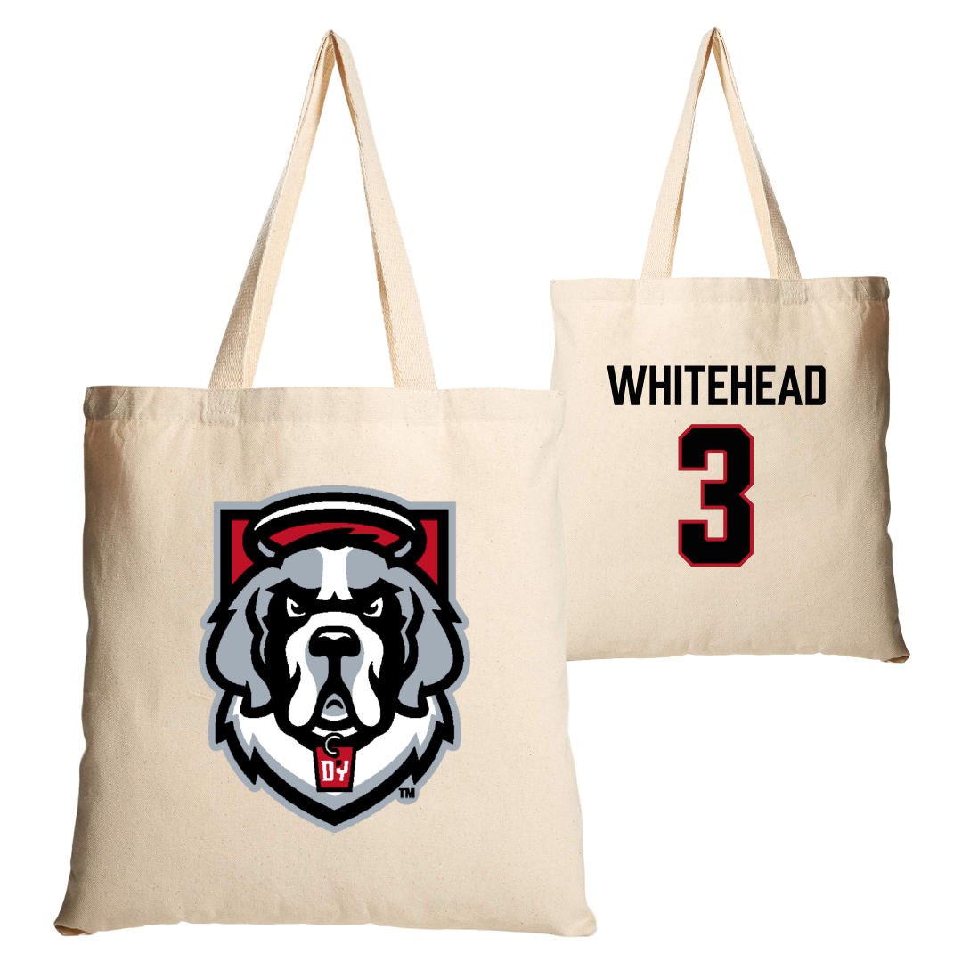D'Youville University Baseball Tan Canvas Tote Bag - #3 Aiden Whitehead