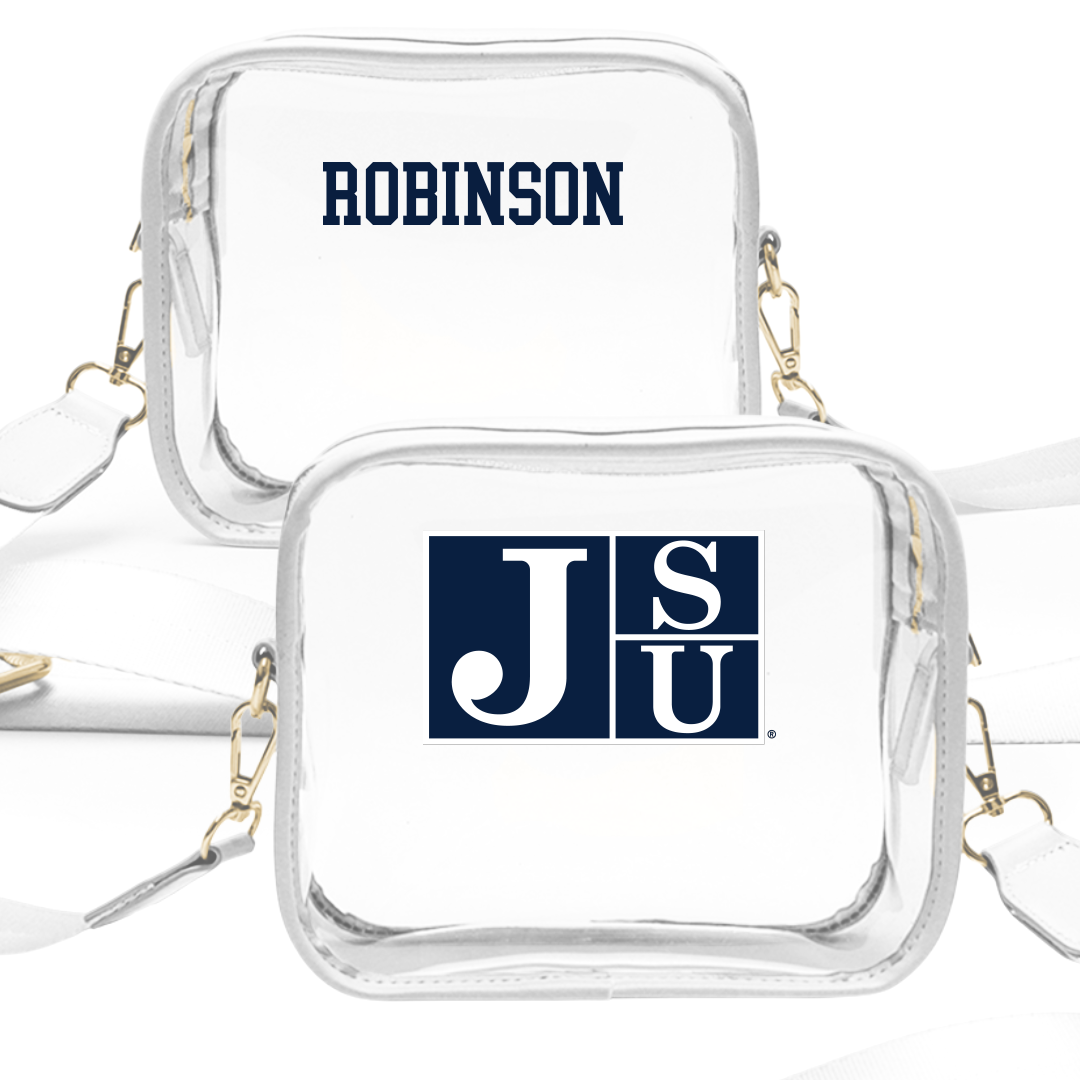 Jackson State University TF and XC White Clear Stadium Bag - Jordan Robinson