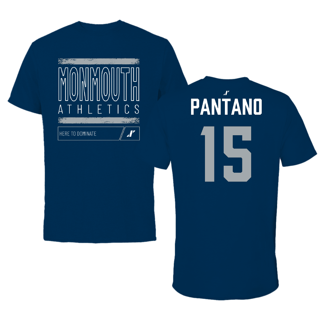 Monmouth University Soccer Navy Dominate Tee - #15 Marco Pantano