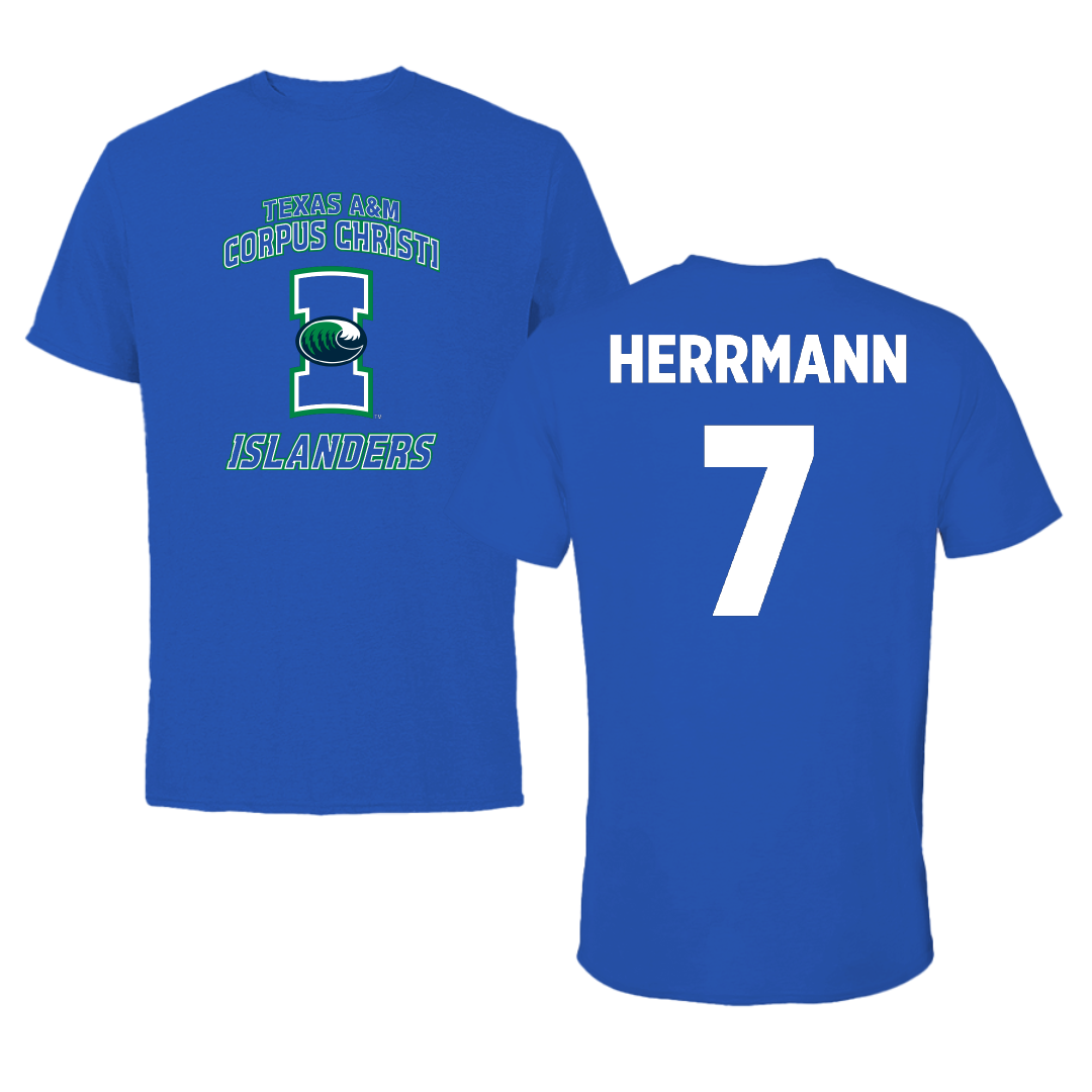 Texas A&M University-Corpus Christi Volleyball Blue Islanders Performance Tee - #7 Erin Herrmann
