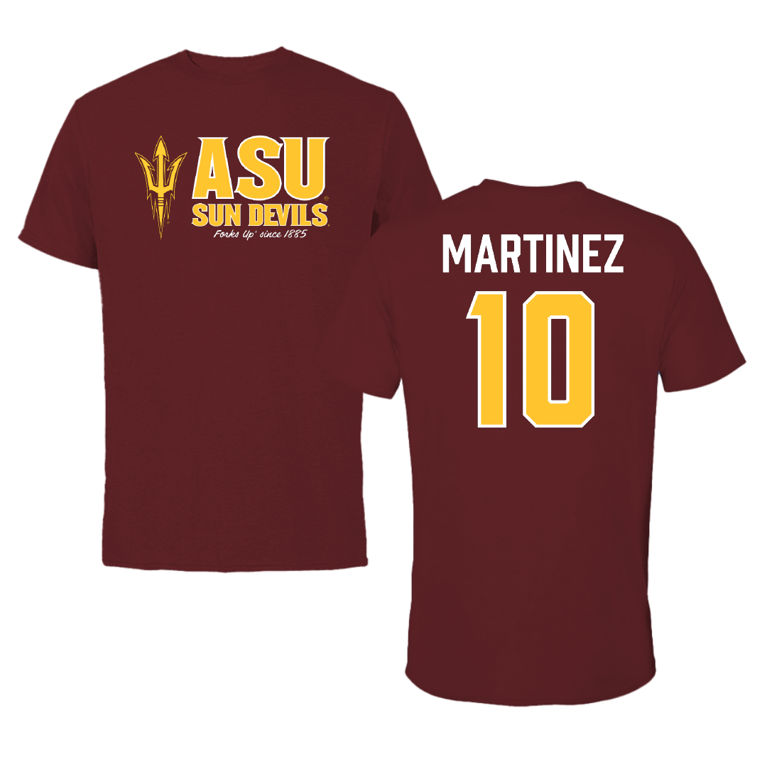 Arizona State University Baseball Maroon General Tee - #10 Jack Martinez