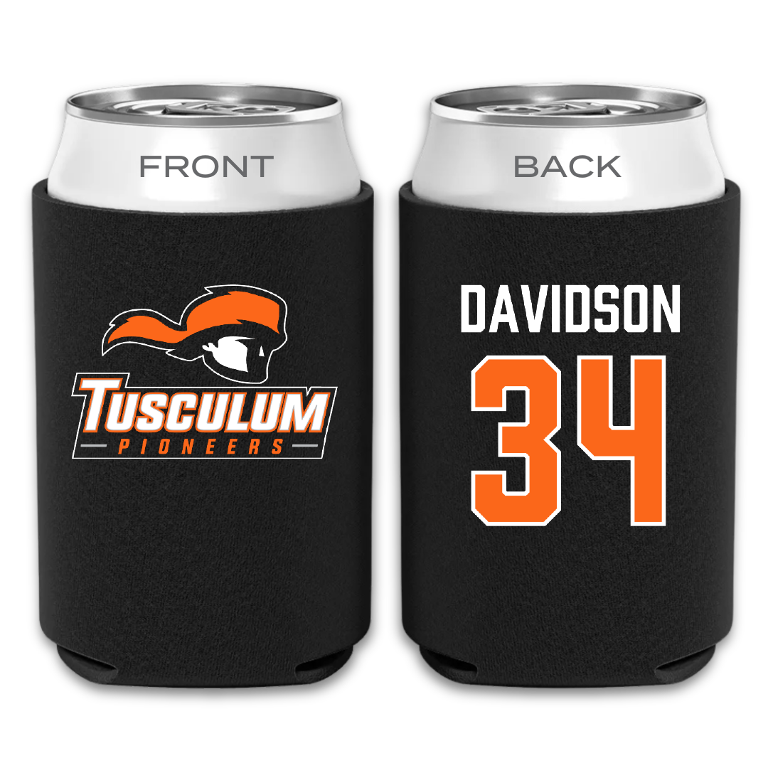 Tusculum University Baseball Black Can Cooler - #34 Nate Davidson