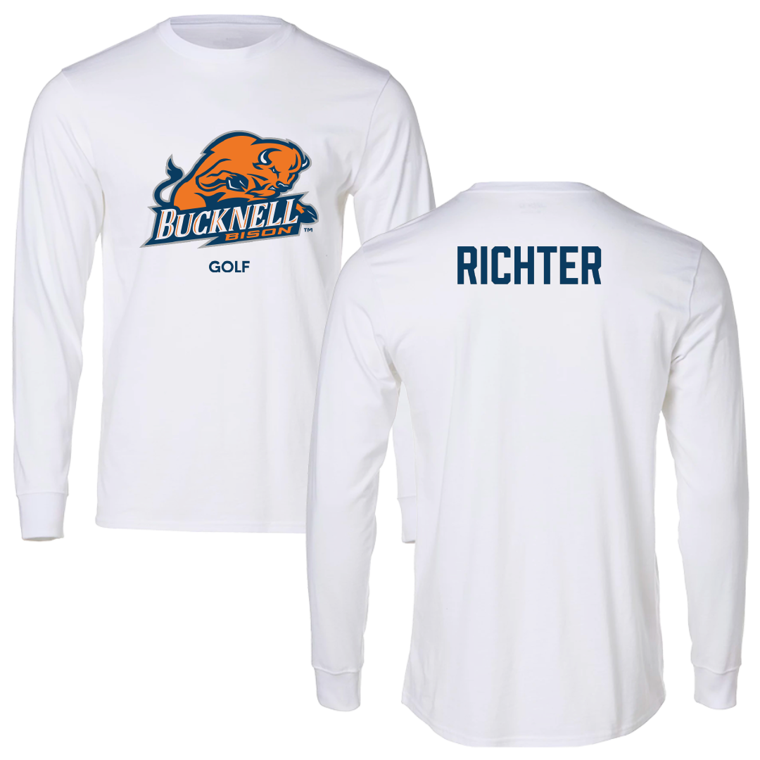 Bucknell University Golf (W) White Performance Long Sleeve - Paige Richter