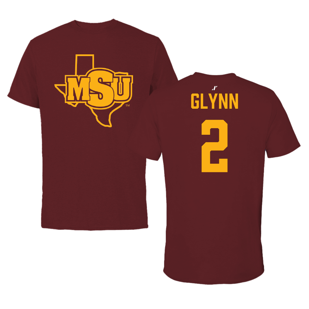 Midwestern State University Basketball (W) Maroon Performance Tee - #2 Ta'Leeyah Glynn