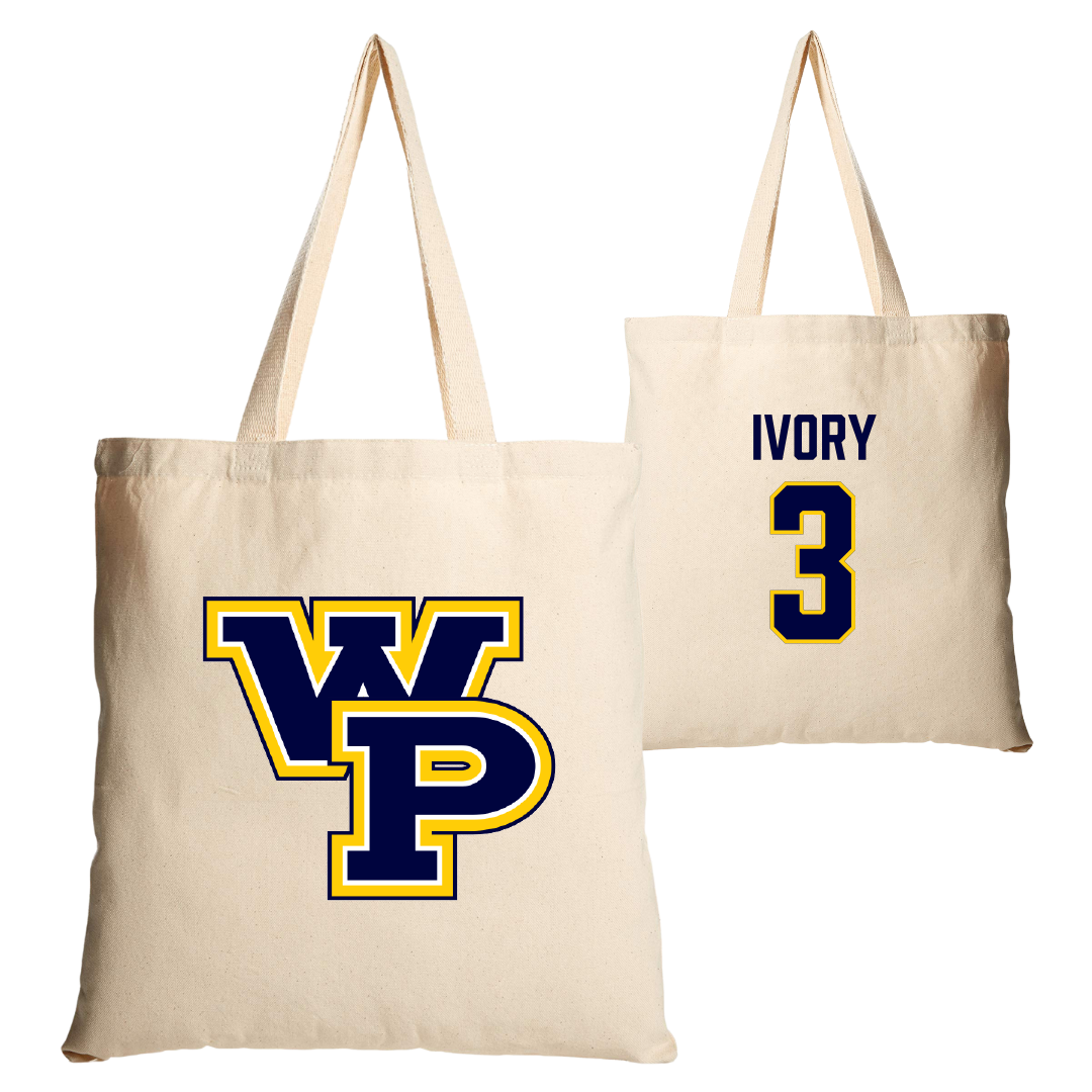 William Penn University Basketball (M) Tan Canvas Tote Bag - #3 Jayden Ivory