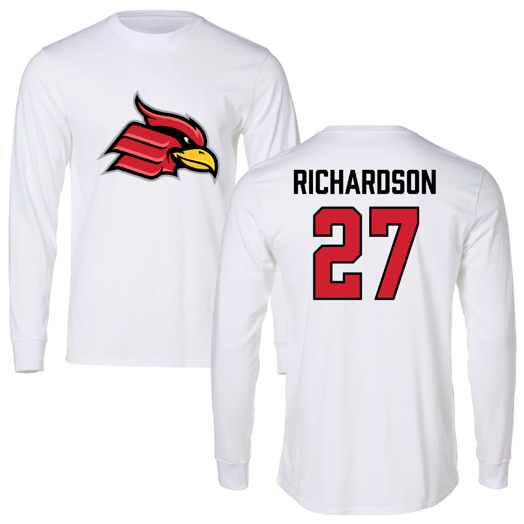 Wheeling University Football White Performance Long Sleeve - #27 Zaire Richardson