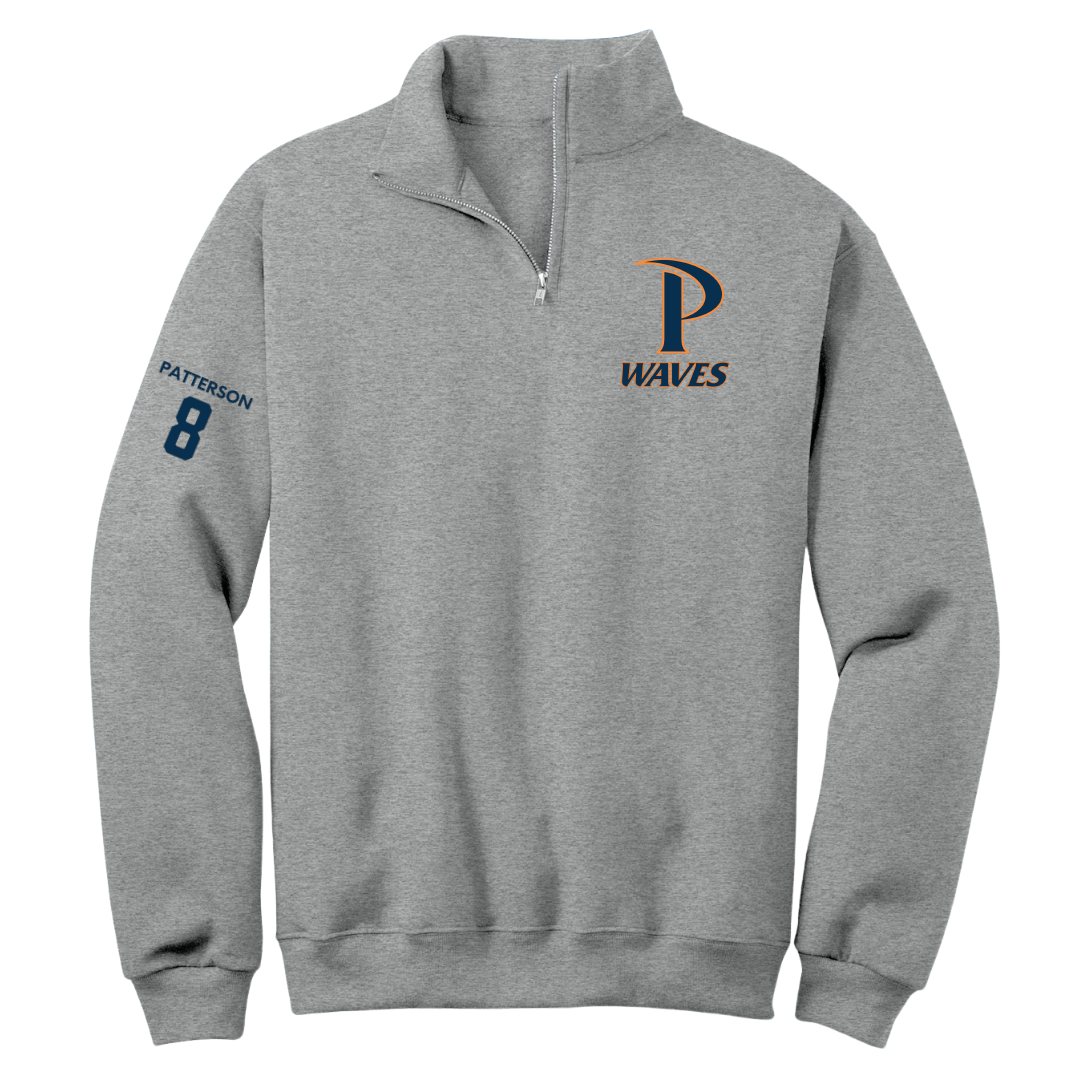 Pepperdine University Baseball Sport Gray Quarter-Zip - #8 Daniel Patterson