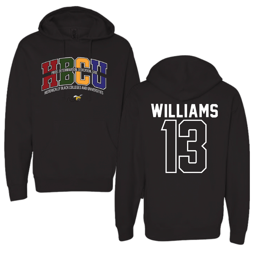 Alabama State University Softball Black HBCU Hoodie - #13 Bailee Williams