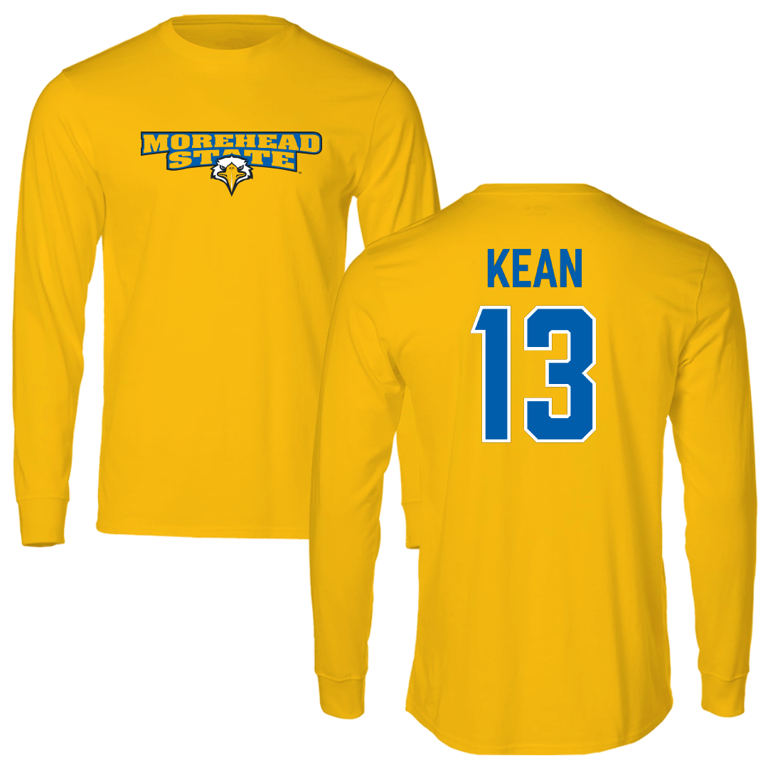 Morehead State University Baseball Gold Performance Long Sleeve - #13 Alex Kean