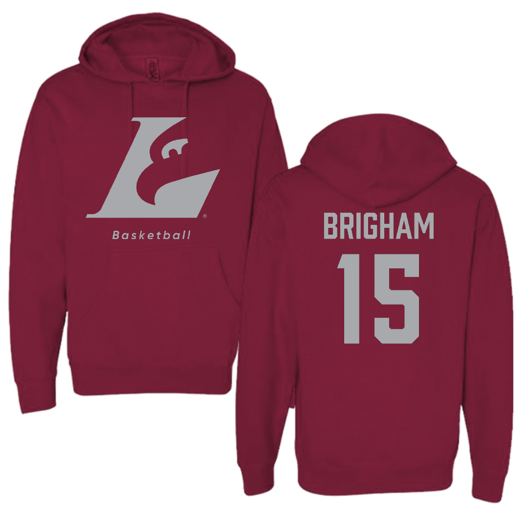 University of Wisconsin-La Crosse Basketball Maroon Hoodie - #15 Taylor Brigham