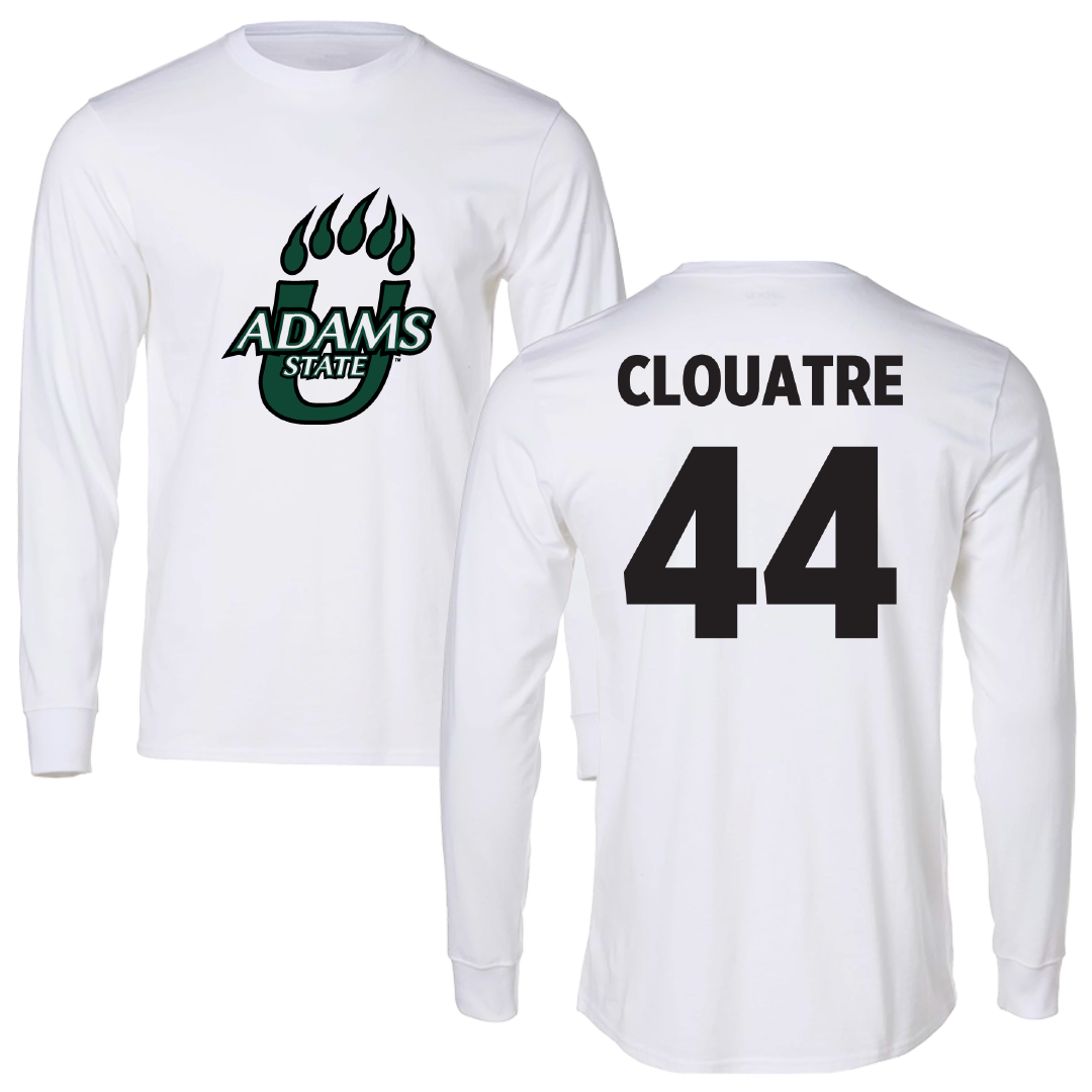 Adams State University Football White Long Sleeve - #44 Anthony Clouatre